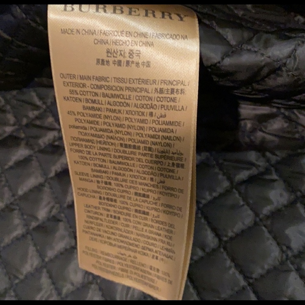 Burberry Harlington Black Zip-Front Hooded Parka - Picture 12 of 16